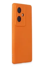Newface Vivo V29 Lite Kılıf Nano içi Kadife Silikon - Turuncu - Görsel 2