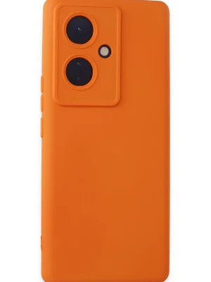 Newface Vivo V29 Lite Kılıf Nano içi Kadife Silikon - Turuncu