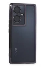 Newface Vivo V29 Lite Kılıf Razer Lensli Silikon - Mor