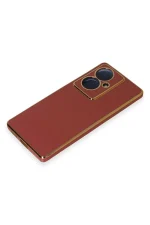 Newface Vivo V29 Lite Kılıf Volet Silikon - Kırmızı - Görsel 4