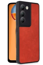 Newface Vivo V30 Lite 4G Kılıf Aras Deri Kapak - Kırmızı - Görsel 2