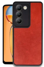 Newface Vivo V30 Lite 4G Kılıf Aras Deri Kapak - Kırmızı