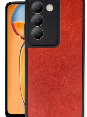 Newface Vivo V30 Lite 4G Kılıf Aras Deri Kapak - Kırmızı