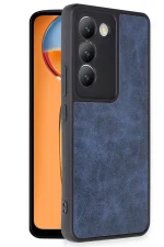 Newface Vivo V30 Lite 4G Kılıf Aras Deri Kapak - Lacivert - Görsel 2