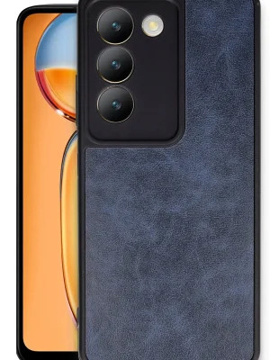 Newface Vivo V30 Lite 4G Kılıf Aras Deri Kapak - Lacivert