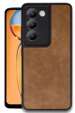 Newface Vivo V30 Lite 4G Kılıf Aras Deri Kapak - Taba