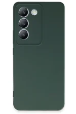 Newface Vivo V30 Lite 4G Kılıf First Silikon - Koyu Yeşil