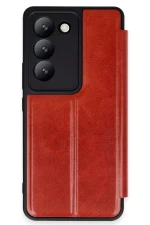 Newface Vivo V30 Lite 4G Kılıf Flip Cover - Kırmızı