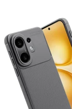 Newface Vivo X200 FE Auto Focus Karbon Kapak -Gri - Görsel 2