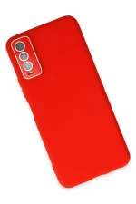 Newface Vivo Y11S Kılıf Lansman Glass Kapak - Kırmızı - Görsel 3