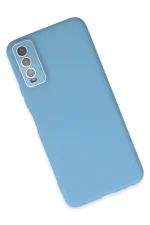 Newface Vivo Y11S Kılıf Lansman Glass Kapak - Mavi - Görsel 3