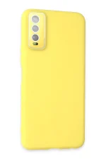 Newface Vivo Y11S Kılıf Lansman Glass Kapak - Sarı - Görsel 2