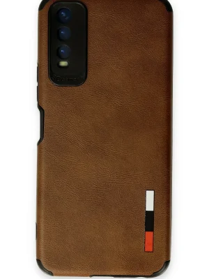 Newface Vivo Y11S Kılıf Loop Deri Silikon - Kahverengi