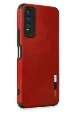 Newface Vivo Y11S Kılıf Loop Deri Silikon - Kırmızı - Görsel 2