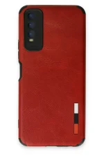 Newface Vivo Y11S Kılıf Loop Deri Silikon - Kırmızı