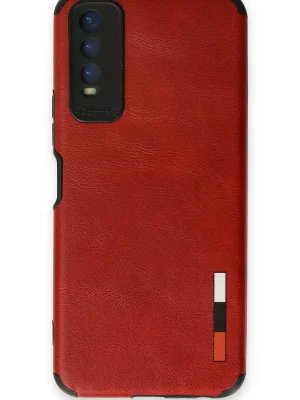 Newface Vivo Y11S Kılıf Loop Deri Silikon - Kırmızı