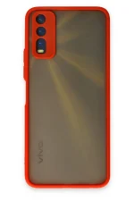 Newface Vivo Y11S Kılıf Montreal Silikon Kapak - Kırmızı