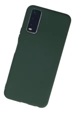 Newface Vivo Y11S Kılıf Nano içi Kadife Silikon - Koyu Yeşil - Görsel 3