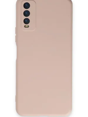 Newface Vivo Y11S Kılıf Nano içi Kadife Silikon - Pudra