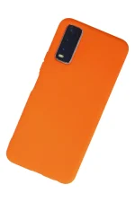 Newface Vivo Y11S Kılıf Nano içi Kadife Silikon - Turuncu - Görsel 2