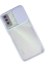 Newface Vivo Y11S Kılıf Palm Buzlu Kamera Sürgülü Silikon - Lila - Görsel 2