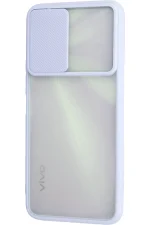 Newface Vivo Y11S Kılıf Palm Buzlu Kamera Sürgülü Silikon - Lila - Görsel 3