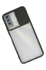 Newface Vivo Y11S Kılıf Palm Buzlu Kamera Sürgülü Silikon - Siyah - Görsel 2