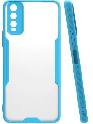 Newface Vivo Y11S Kılıf Platin Silikon - Mavi