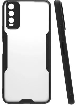 Newface Vivo Y11S Kılıf Platin Silikon - Siyah