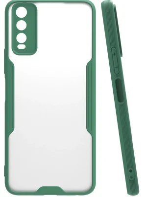 Newface Vivo Y11S Kılıf Platin Silikon - Yeşil