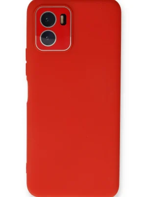 Newface Vivo Y15S Kılıf Lansman Glass Kapak - Kırmızı