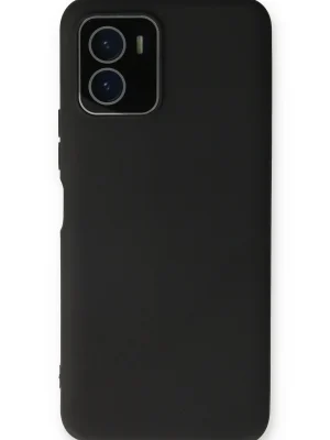 Newface Vivo Y15S Kılıf Lansman Glass Kapak - Siyah