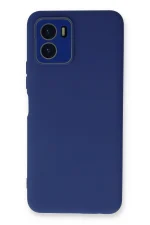 Newface Vivo Y15S Kılıf Lansman Glass Kapak - Sky Blue