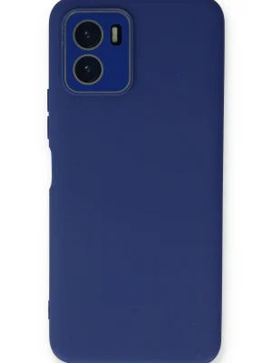 Newface Vivo Y15S Kılıf Lansman Glass Kapak - Sky Blue