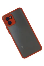 Newface Vivo Y15S Kılıf Montreal Silikon Kapak - Kırmızı - Görsel 2