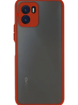 Newface Vivo Y15S Kılıf Montreal Silikon Kapak - Kırmızı