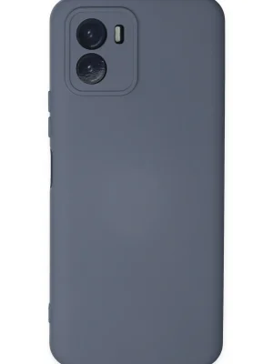 Newface Vivo Y15S Kılıf Nano içi Kadife Silikon - Gri