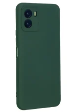 Newface Vivo Y15S Kılıf Nano içi Kadife Silikon - Koyu Yeşil - Görsel 2