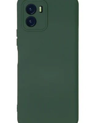 Newface Vivo Y15S Kılıf Nano içi Kadife Silikon - Koyu Yeşil