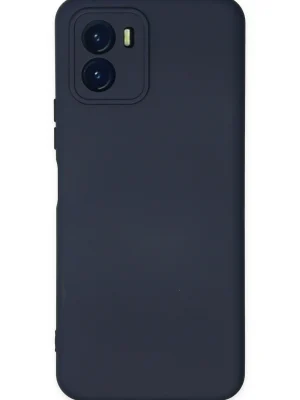 Newface Vivo Y15S Kılıf Nano içi Kadife Silikon - Lacivert