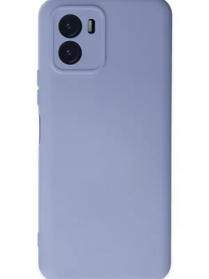 Newface Vivo Y15S Kılıf Nano içi Kadife Silikon - Lila