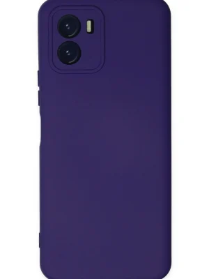 Newface Vivo Y15S Kılıf Nano içi Kadife Silikon - Mor