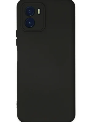 Newface Vivo Y15S Kılıf Nano içi Kadife Silikon - Siyah