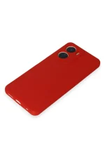 Newface Vivo Y16 Kılıf First Silikon - Kırmızı - Görsel 4