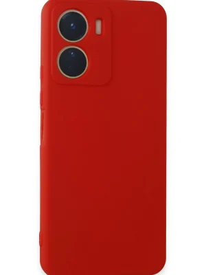 Newface Vivo Y16 Kılıf First Silikon - Kırmızı