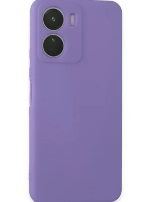 Newface Vivo Y16 Kılıf First Silikon - Lila