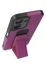 Newface Vivo Y16 Kılıf Mega Standlı Silikon - Mor - Görsel 4