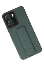 Newface Vivo Y16 Kılıf Mega Standlı Silikon - Yeşil - Görsel 3