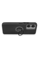 Newface Vivo Y16 Kılıf Montreal Yüzüklü Silikon Kapak - Siyah - Görsel 3