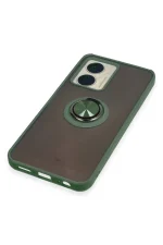 Newface Vivo Y16 Kılıf Montreal Yüzüklü Silikon Kapak - Yeşil - Görsel 5